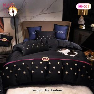 Gucci Star Bee Luxury Brand High-End Bedding Set Home Decor