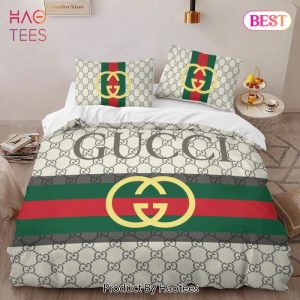 Gucci Stripe Luxury Brand High-End Bedding Set Home Decor