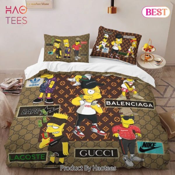 Gucci The Simpsons Limited Edition Luxury Brand High-End Bedding Set Home Decor