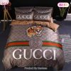 Gucci Tiger Luxury Logo Fashion Brand Premium Bedding Set Home Decor