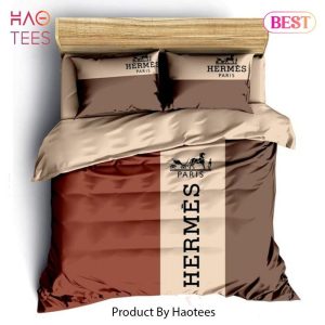 Hermes Brown Luxury Brand Fashion Bedding Set Bedspread Duvet Cover Set