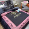 Hermes Logo Pinky New Fashion Luxury Brand Bedding Set Bedspread Duvet Cover Set