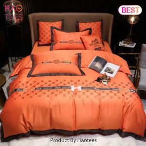 Hermes Orange Luxury Brand Bedding Set Duvet Cover Set Home Decor