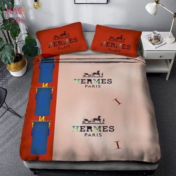 Hermes Paris Pink Mix Color Luxury Grand Bedding Set