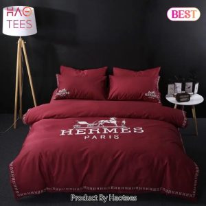 Hermes Red Luxury Brand Premium Bedding Set Bedspread Duvet Cover Set Home Decor