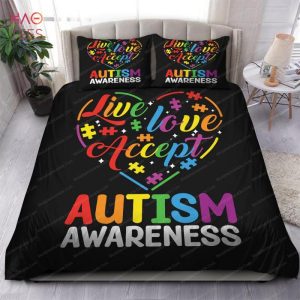 Live Love Accept Autism Awareness Bedding Sets