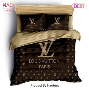 Louis Vuitton Brown Luxury Brand Bedding Set Duvet Cover Bedspread Home Decor