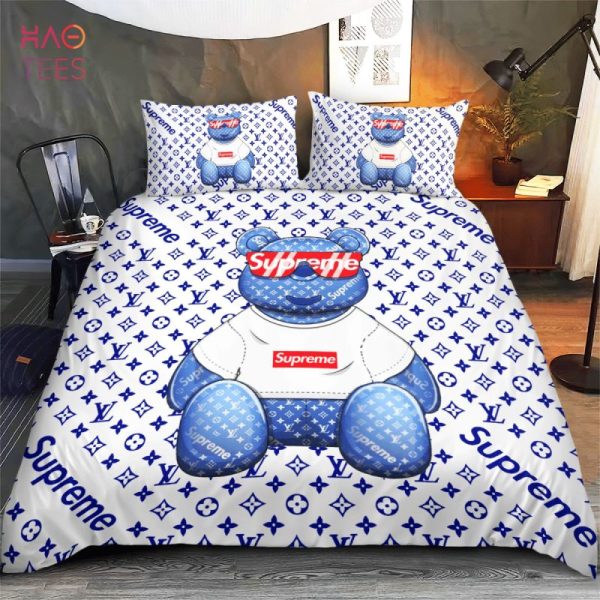 Louis Vuitton Supreme Bear Bedding Sets POD Design