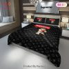 Louis Vuitton Supreme Street Fighter Black Luxury Brand Bedding Set Duvet Cover Home Decor Special Gift