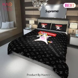 Louis Vuitton Supreme Unicorn Luxury Brand Bedding Set Duvet Cover Bedspread Home Decor