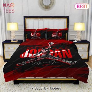 Michael Jordan Nike Red And Black Background Bedding Sets Bed Sets