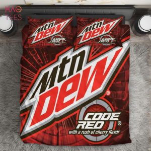 Mountain Dew Code Red With A Rush Of Cherry Flavor Bedding Sets Duvet Cover Bedroom Set MTN Dew Bedding Set