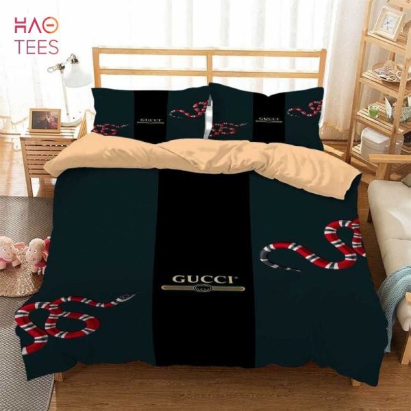 NEW Gucci Italian Luxury Brand Inspired 3D Bedding Sets Duvet Cover Bedlinen