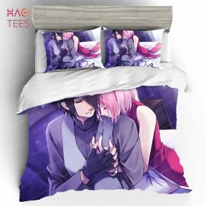 Naruto Vibrant Sasuke And Sakura Couple Fan Art Anime Bedding Sets