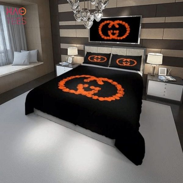 Orange and Black Luxury brand bedding set