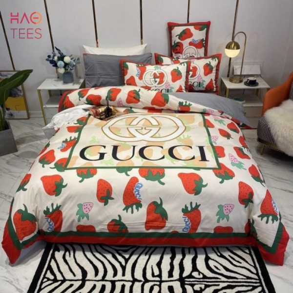 Strawberry Luxury Gc Gucci Bedding Sets Duvet Cover Luxury Brand Bedroom Sets