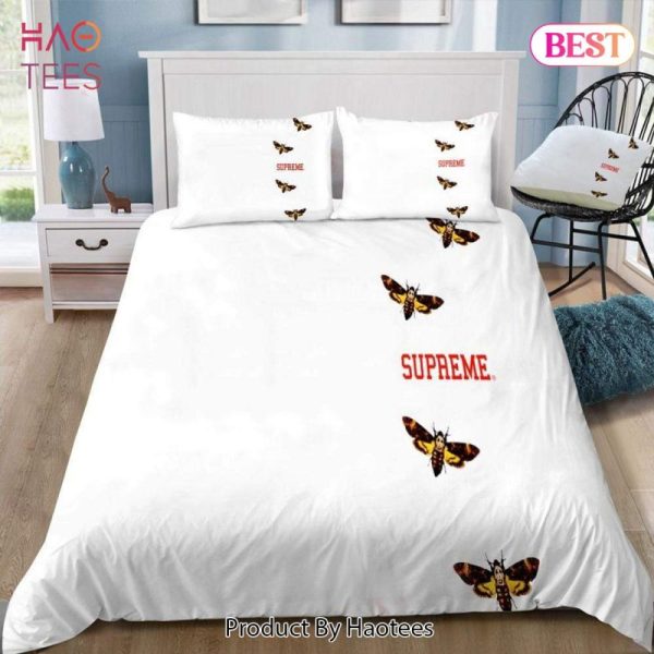 Supreme Butterfly White Luxury Brand Premium Bedding Set Home Decor