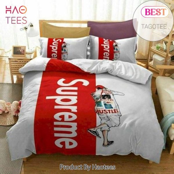 Supreme Hustler Fashion Luxury Brand Bedding Set Home Decor