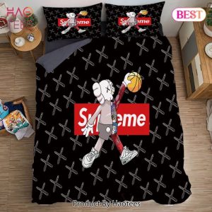 Supreme Kaws Black Luxury Brand Bedding Set Duvet Cover Home Decor