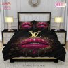 Supreme Louis Vuitton Black Background Bedding Sets Bed Sets