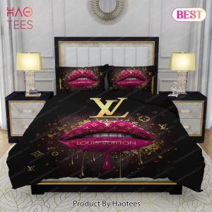 Supreme Louis Vuitton Black Background Bedding Sets Bed Sets