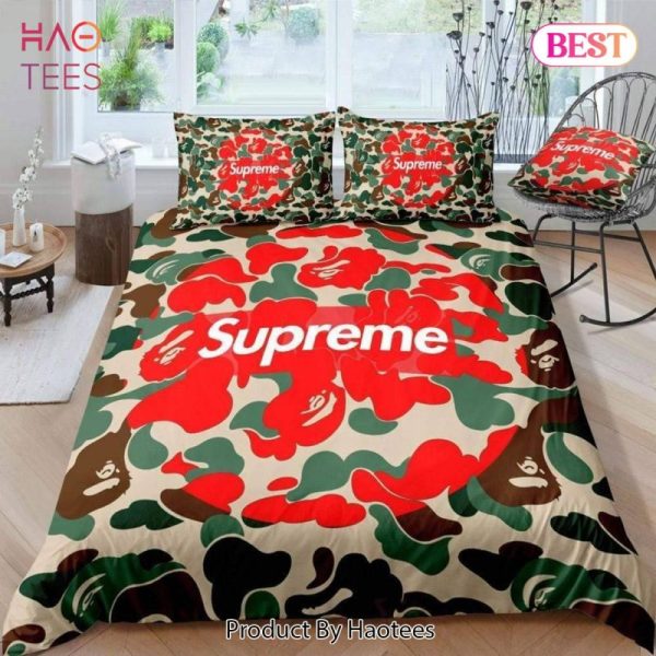 Supreme Patchy Luxury Brand Logo Premium Bedding Set Home Decor