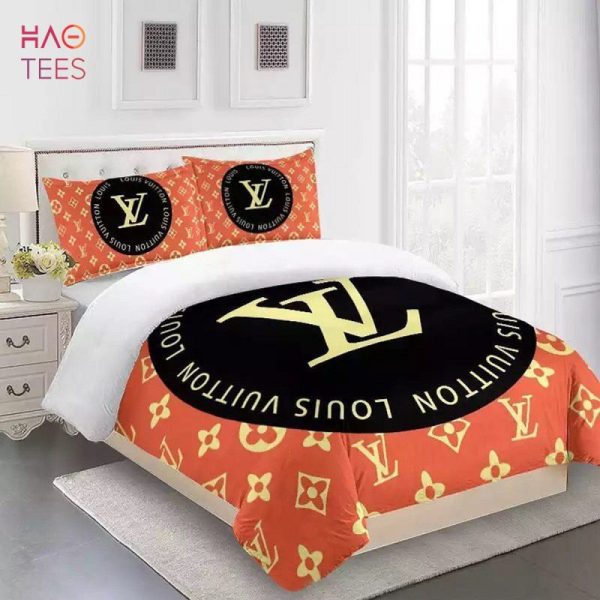 [THE BEST] Louis Vuitton Black Pink Luxury Brand Bedding Sets POD Design