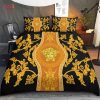 Vercase Black Mix Yellow Luxury Brand Bedding Sets POD Design