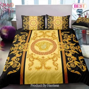 Versace Gold Luxury Brand Bedding Set Bedspread Duvet Cover Set Home Decor