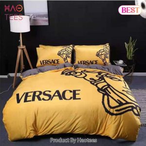 Versace Luxury Logo Fashion Brand Premium Bedding Set Home Decor