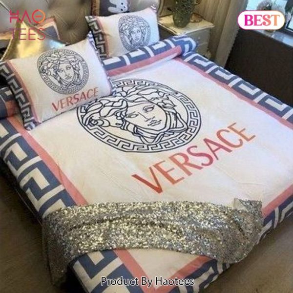 Versace New Fashion Logo Luxury Brand Bedding Set Home Decor