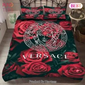 Versace Roses Luxury Brand High End Premium Bedding Set Home Decor