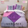 Versace Violet Limited Edition Luxury Brand High-End Bedding Set Home Decor