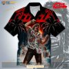 Acdc Rock Band Beach Coconut Tree Button Hawaiian Shirt