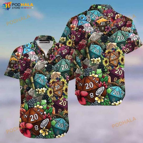 Aloha Dice Luck Is In Small Things Tropical 3D Funny Hawaiian Shirt