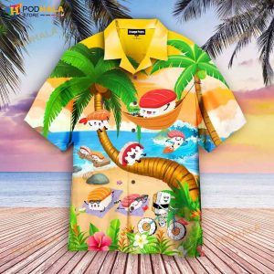 Aloha Sushi Funny Summer Aloha 3D Funny Hawaiian Shirt