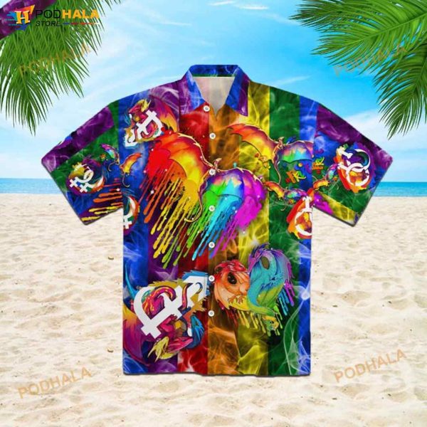 Amazing Colorful Lgbt Pride 3D Funny Hawaiian Shirt