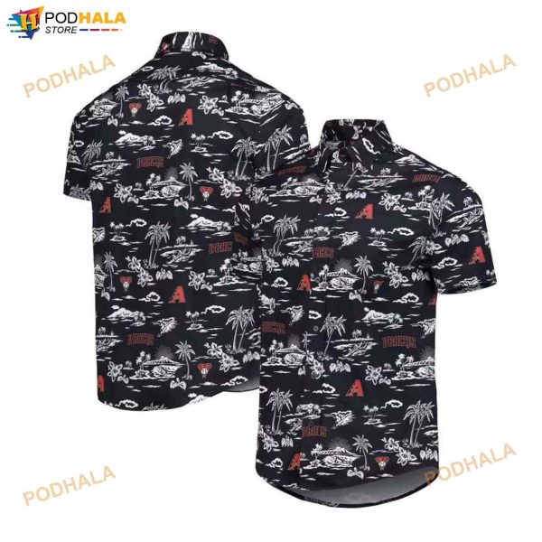 Arizona Diamondbacks Black Kekai Performance 3D Funny Hawaiian Shirt