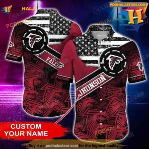 Atlanta Falcons NFL Customized Hawaii Shirt Hot Summer Graphic US Flag