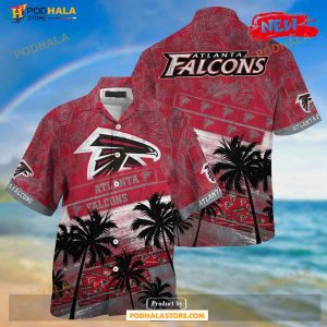 Atlanta Falcons NFL Palm Tree Pattern For Sports Fans Unisex Hawaiian Shirt