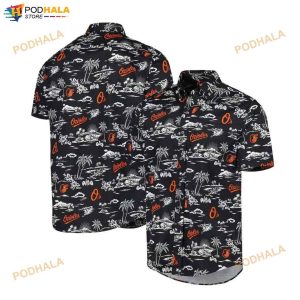 Baltimore Orioles Black Kekai Performance 3D Funny Hawaiian Shirt