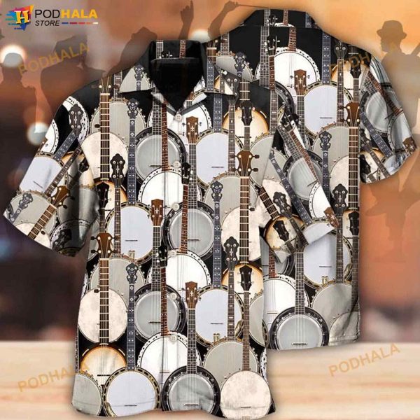 Banjo Love Music Pattern 3D Funny Hawaiian Shirt