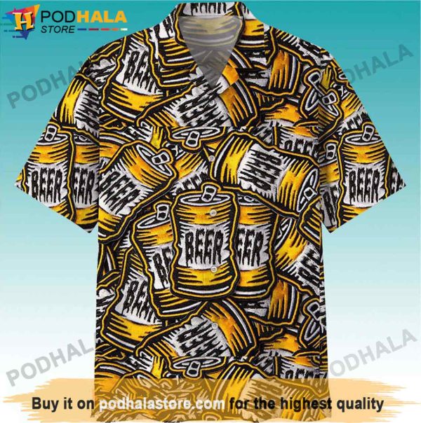 Beer Cans All Over Print Beer Hawaiian Shirt