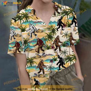 Bigfoot Hawaiian Shirt For Men Women