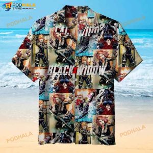 Black Widow Comics 3D Funny Hawaiian Shirt