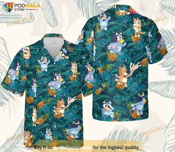 Bluey And Friends Hawaiian Shirt 3D