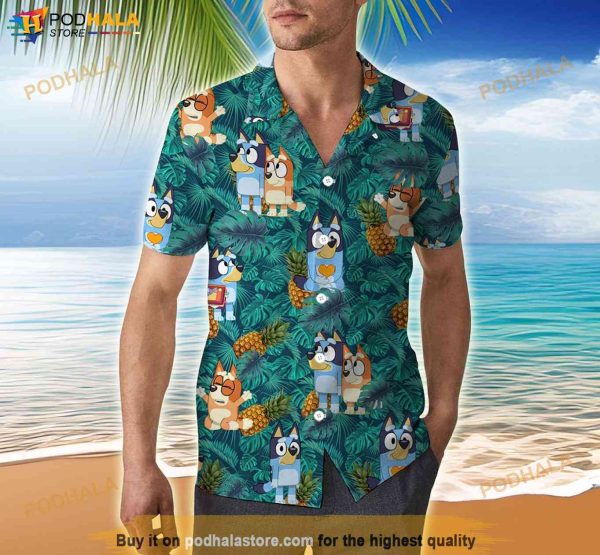 Bluey Daddy Tropical Hawaiian Shirt