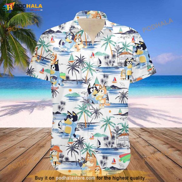 Bluey Hawaiian 3D Shirt Beach Summer