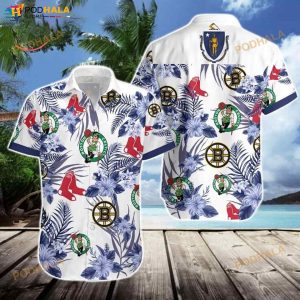 Boston Celtics Boston Bruins Boston Red Sox 3D Funny Hawaiian Shirt