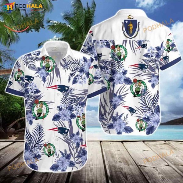 Boston Celtics New England Patriots 3D Funny Hawaiian Shirt